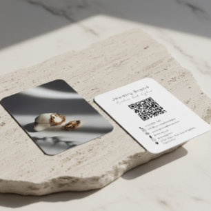 Moderne Designer-Schmuckmarke QR-Code-Karte Visitenkarte