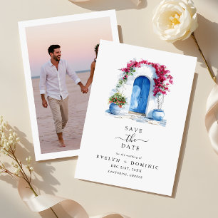 Moderne Destination Hochzeit Bougainvillea Foto Save The Date