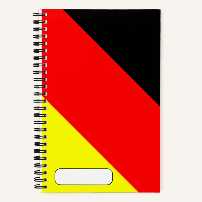 Moderne deutsche Flagge Notizbuch (Vorderseite)