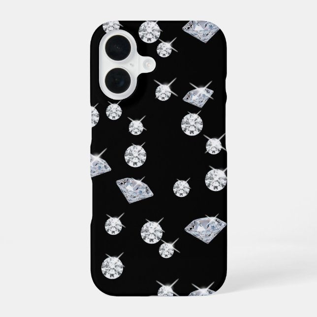 Moderne Diamant-Muster iPhone 16 Hülle (Rückseite)