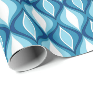 Moderne Diamanten aus dem Mittelalter, Denim-Blues Geschenkpapier