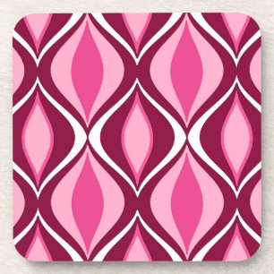 Moderne Diamanten, Burgund & Pink aus dem Mittelal Getränkeuntersetzer