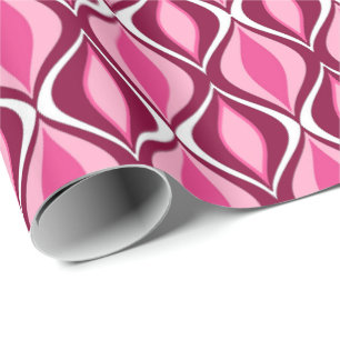 Moderne Diamanten des Mittelalters, Burgund & Pink Geschenkpapier