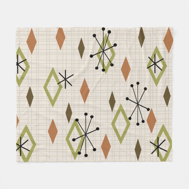 Moderne Diamanten - Naturerdnoten des Mittelalters Fleecedecke (Vorderseite (Horizontal))