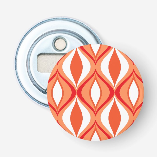 Moderne Diamanten, Orange & White aus dem Mittelal Flaschenöffner (Vorderseite)
