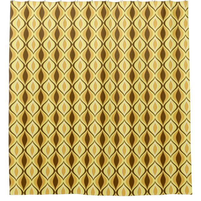 Moderne Diamanten, Senf Gold Duschvorhang (Vorderseite)
