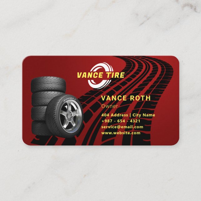 Moderne Dienstleistungen | Red Business Card Visitenkarte (Vorderseite)