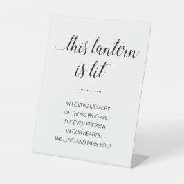 Moderne diese Laterne ist eine Lit-Gedenkhochzeit Sockelschild