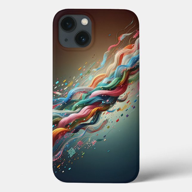 Moderne digitale Bandhülle - Lebendiger Regenbogen Case-Mate iPhone Hülle (Rückseite)
