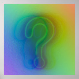 Moderne digitale Kunst | Rainbow Shadow Question W Poster