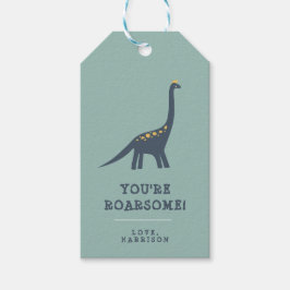 Moderne Dinosaurier Kinder Personalisiert Geschenkanhänger