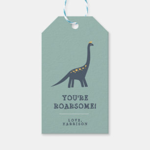 Moderne Dinosaurier Kinder Personalisiert Geschenkanhänger