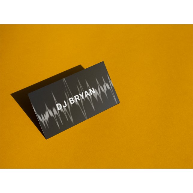 Moderne DJ Business Card - Soundwave Design Visitenkarte (Von Creator hochgeladen)
