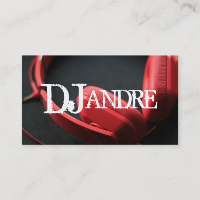 Moderne DJ Music Entertainment Business Card Visitenkarte (Vorderseite)