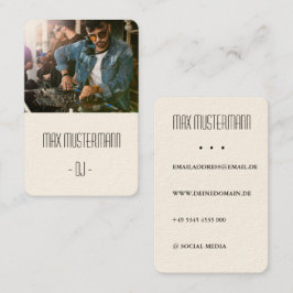 Moderne DJ Visitenkarte mit eigenem Foto