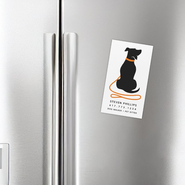 Moderne Dog Walking Dog Sitting Magnet Card (Modern Dog Walking Dog Sitting Magnet Card)