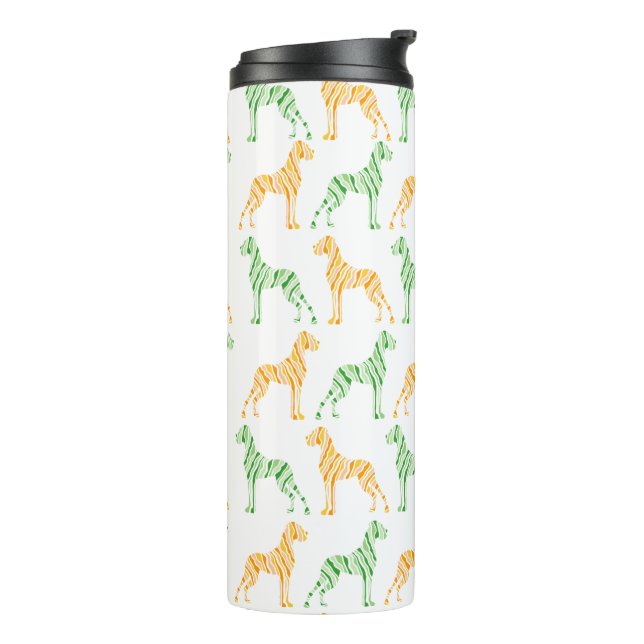 Moderne Dogge Muster Thermosbecher (Nach links gedreht)