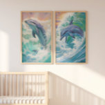 Moderne Dolphin Art Bilderwand Sets<br><div class="desc">Dieses Design kann durch Auswahl der Option Design bearbeiten personalisiert werden. Sie können auch auf andere Gegenstände übertragen. Kontaktieren Sie mich unter colorflowcreations@gmail.com oder nutzen Sie die Chat-Option oben auf der Seite, wenn Sie dieses Design auf einem anderen Produkt haben möchten oder Hilfe bei diesem Design benötigen. Sehen Sie mehr...</div>