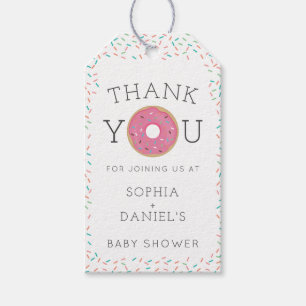 Moderne Donut Baby Dusche Gefallen Tag Geschenkanhänger