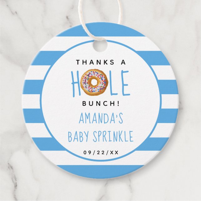 Moderne Donut Boys Kinderdusche Sprinkle Vielen Da Geschenkanhänger (Vorderseite)