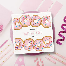Moderne Donut Girls Babydusche Sprinkle Serviette