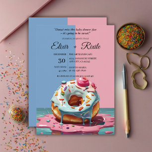 Moderne Donut-Sprinkles geschlechtsneutrale Babypa Einladung