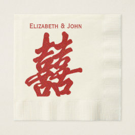 Moderne Doppelglückssehe Serviette