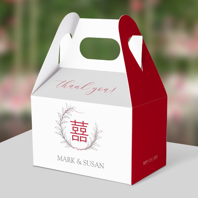 Moderne Doppelglückssehen Vielen Dank Geschenkschachtel (Von Creator hochgeladen)