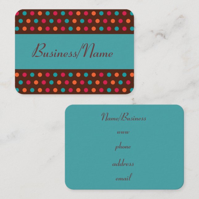 Moderne Dot Business Card Visitenkarte (Vorne/Hinten)