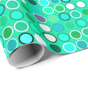 Moderne Dots - Aquatöne aus dem Mittelalter Geschenkpapier