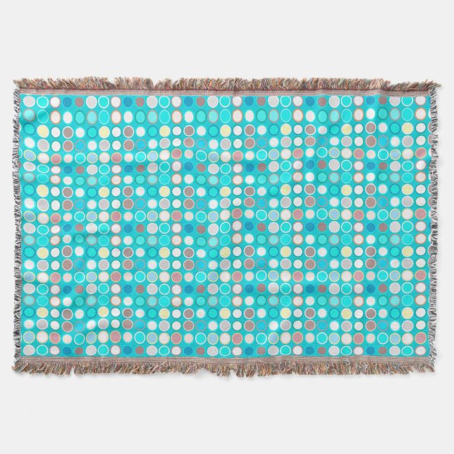 Moderne Dots aus dem Mittelalter - Türkis mit Mult Decke (Vorderseite)