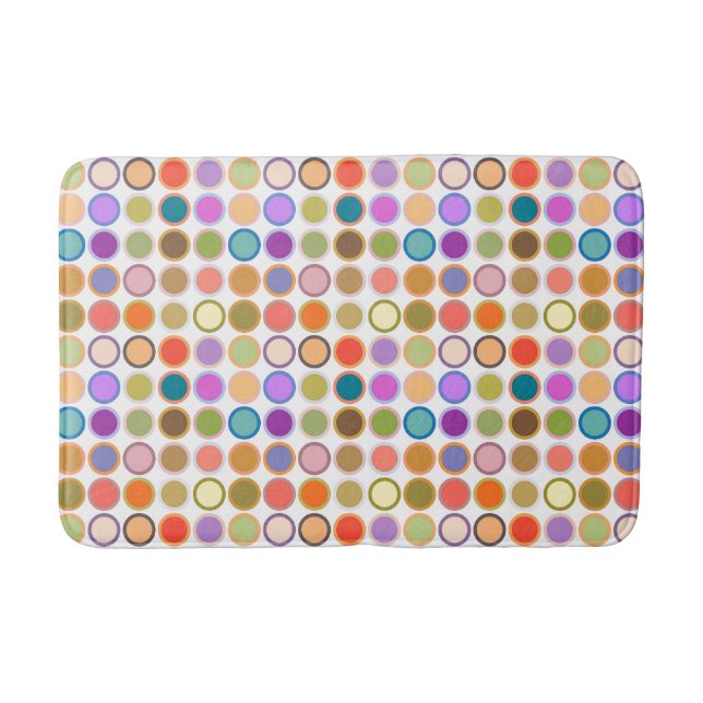 Moderne Dots aus dem Mittelalter - weiß mit mehrer Badematte (Vorderseite)
