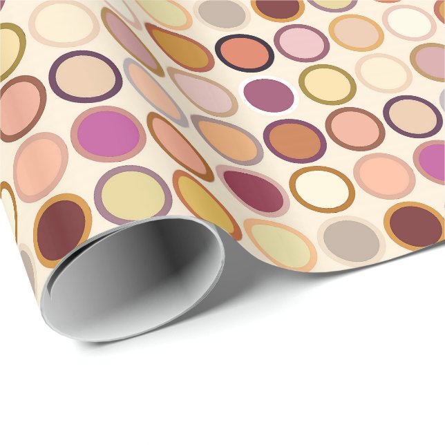 Moderne Dots - beige & neutral Geschenkpapier (Rolleneckpunkt)