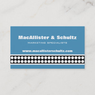 Moderne Dots Business Card, Light Blue Visitenkarte