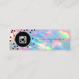 Moderne Dots, holografische OpaI Instagram Mini Visitenkarte