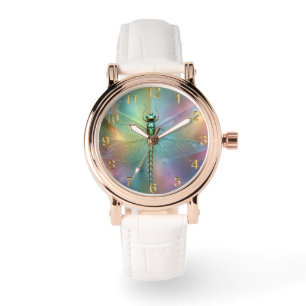 Moderne Dragonfly Fraktal Art Armbanduhr