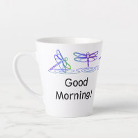 Moderne Dragonfly Personalisierte Latte-Tasse