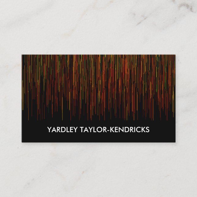 Moderne dramatische Black Business Card Visitenkarte (Vorderseite)