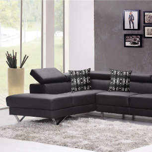 Moderne dramatische Schwarz-Weiß-Abstrakt Kissen