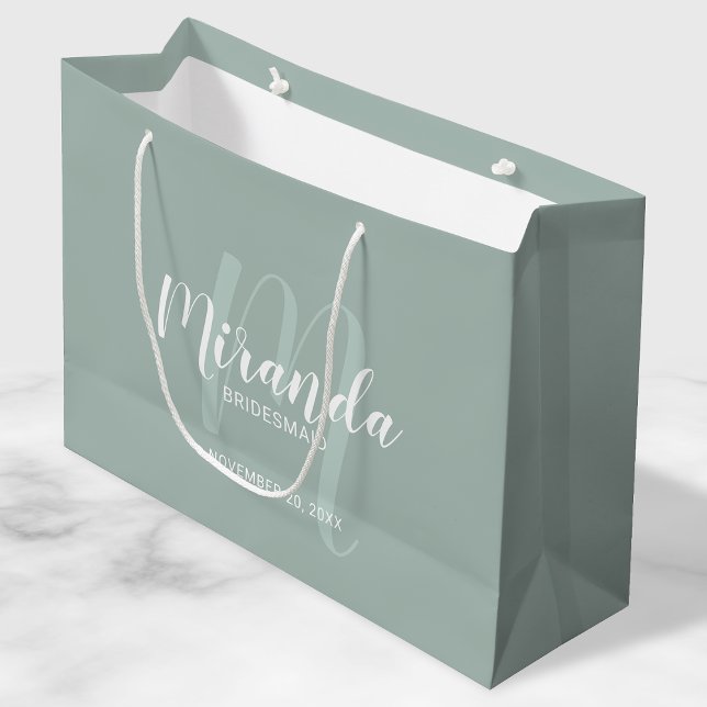 Moderne Drehbuch Personalisierte Bridesmaier Große Geschenktüte (Von Creator hochgeladen)