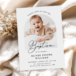 Moderne Drehbuch Religiöse Taufe & Christening Einladung