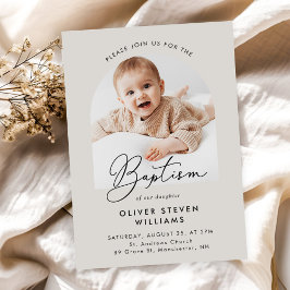 Moderne Drehbuch Religiöse Taufe & Christening Einladung