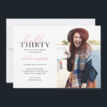 Moderne Drehbücher & geometrische 30. Geburtstag<br><div class="desc">Moderne Schrift & geometrische 30. Geburtstag einladen. Die Farbe des geometrischen Hintergrundmusters kann geändert werden.</div>