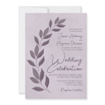 Moderne Drehbücher Lila Heather-Blätter Hochzeit