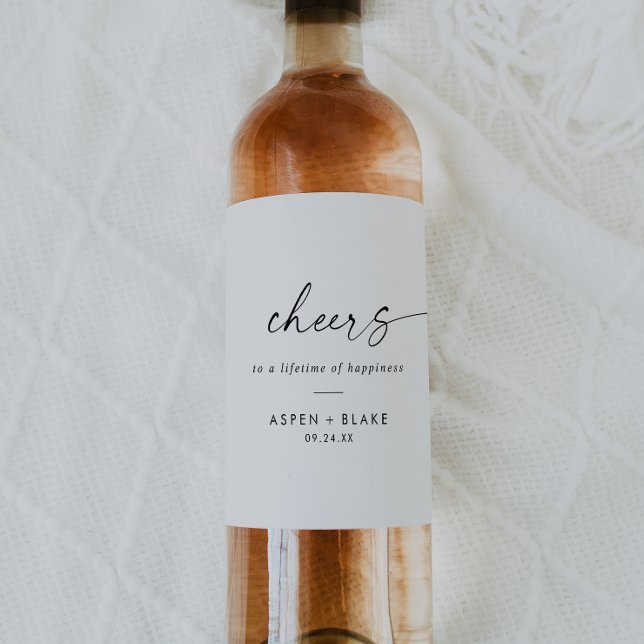 Moderne Drehbuchschreiber für Hochzeiten von Weine Weinetikett (Von Creator hochgeladen)