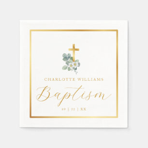 Moderne Drehtaufe Napkins   Elegant Religious Serviette