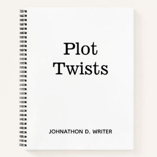 Moderne Drehungen des Autors Name Spiral Notebook Notizbuch