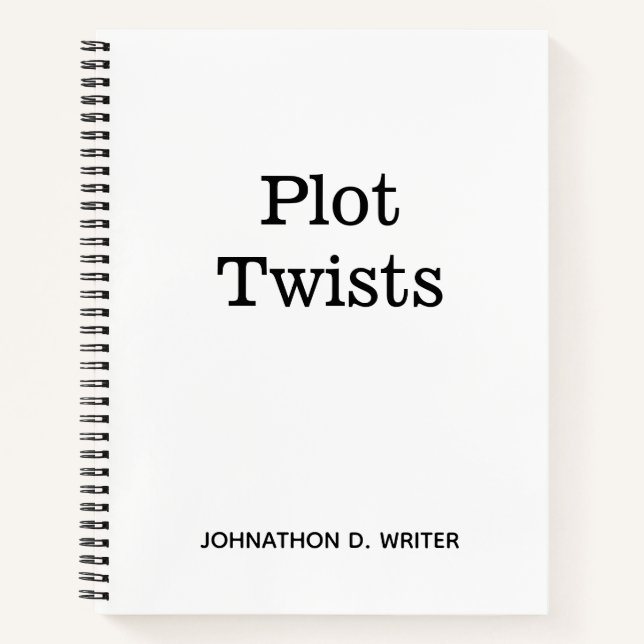 Moderne Drehungen des Autors Name Spiral Notebook Notizbuch (Vorderseite)