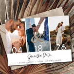 Moderne Drei-Foto-Hochzeit rettet das Datum Save The Date<br><div class="desc">Die Einführung unserer modernen Drei-Foto-Typografie Wedding Save the Date, eine wunderschön zeitgenössische Art, Ihre Liebe und kommende Nuptials zu verkünden, an Ihre lieben Freunde und Familie. Mit seinem eleganten Design und der personalisierten Touch verlasse diese Karte einen bleibenden Eindruck und Set für Ihre stilvolle Hochzeitsfeier. Die Karte zeigt Ihre Liebe...</div>