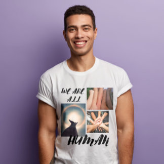Moderne drei Fotos sind wir alle Menschen T-Shirt